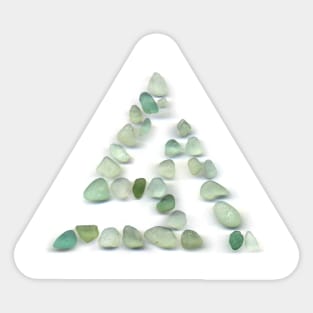 Sea glass - green triskelion Sticker